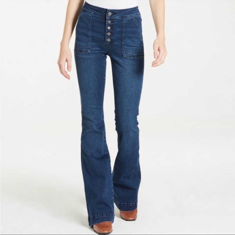 NWT Dear John Sadie High Rise Flare Jeans in West Point Size 27